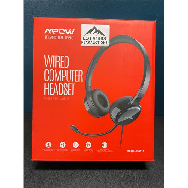 Lot of 1 MPOW Wied Computer Headset