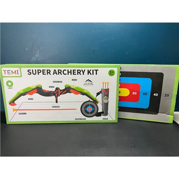 Lot of 2 Kids Light Up Suction Cup Archery Set