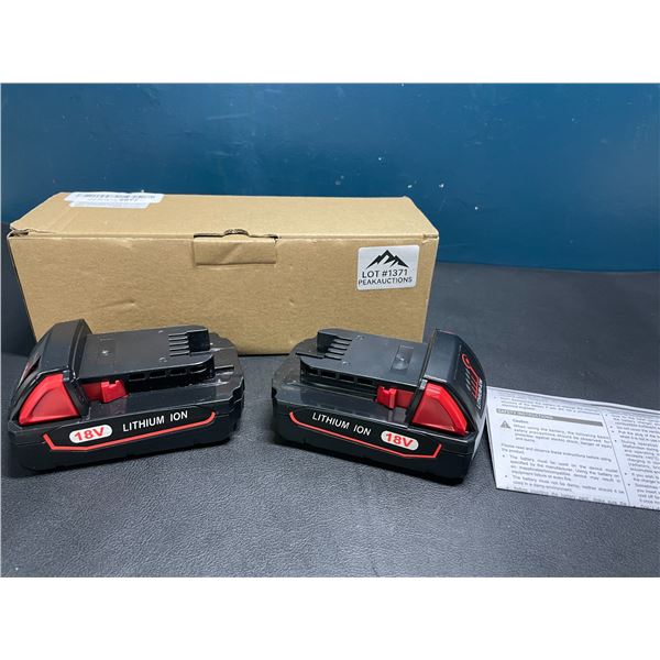 Lot of 2 Aftermarket 18V 3.5Ah Lithium Ion Batteries for Milwaukee Power Tools