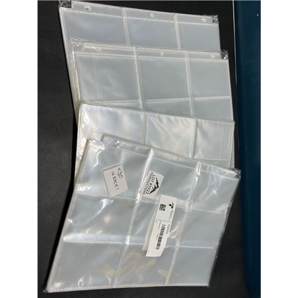 Lot of 4 Binder Card Saver Sleeves - 30 Per Pack!