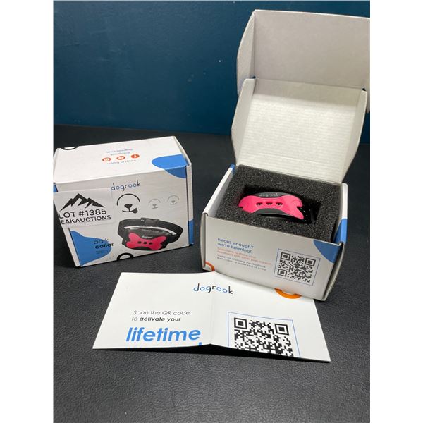 Lot of 2 Dogrook Rechargeable Dog Bark Collars - Humane/No Shock Anti-Bark Dog Training Collars