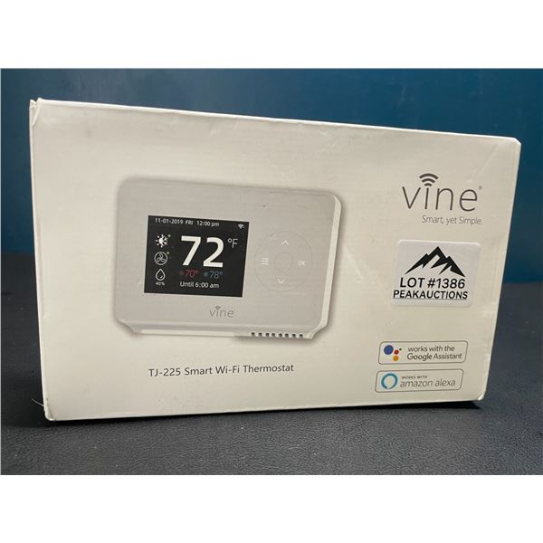Lot of 1 Vine TJ-225 Smart Wi-Fi Thermostat for Home