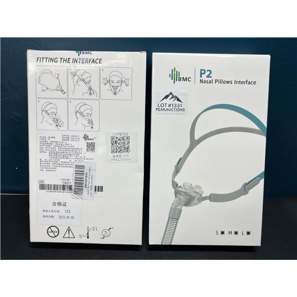 Lot of 2 P2 Nasal Pillows Interface Sleep Masks