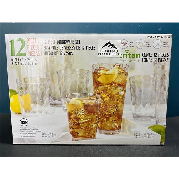 Lot of 1 Tritan Eastman 12PC Drinkware Set