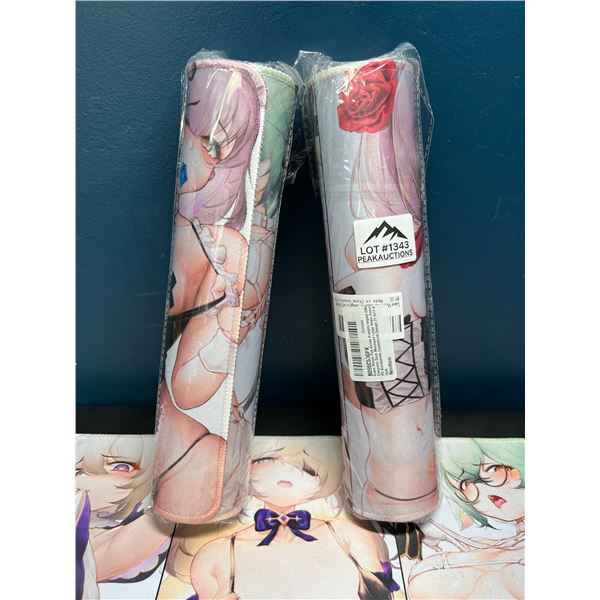 Lot of 2 Long Anime Girl Mouse Pads