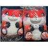 Image 2 : Lot of 2 Squeezamals Plumps - Super Soft Squishy 12-inch Plushies - Eva The Fox