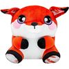 Image 1 : Lot of 2 Squeezamals Plumps - Super Soft Squishy 12-inch Plushies - Eva The Fox