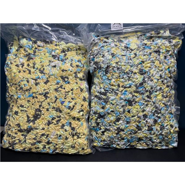 Lot of 2 Giant Bags of Shredded Memory Foam Bean-Bag Filling - Brand New Vacuum Sealed