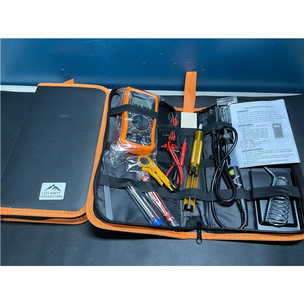 Lot of 2 Soldering Iron Kits with Volt Meter - Brand New!