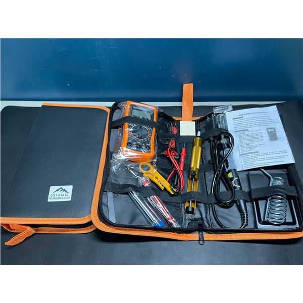 Lot of 2 Soldering Iron Kits with Volt Meter - Brand New!