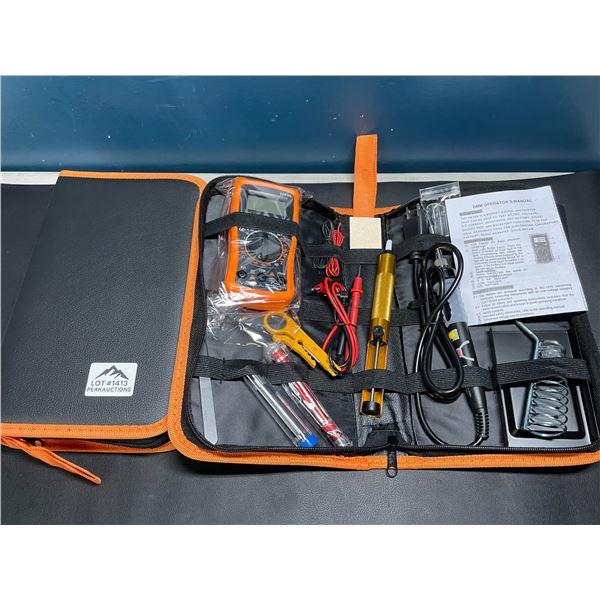 Lot of 2 Soldering Iron Kits with Volt Meter - Brand New!