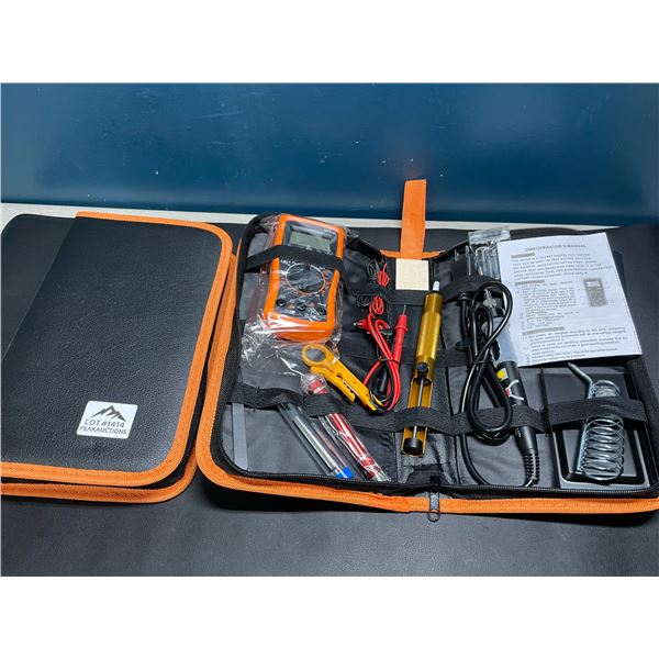 Lot of 2 Soldering Iron Kits with Volt Meter - Brand New!