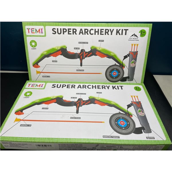 Lot of 2 Temi Super Archery Kits