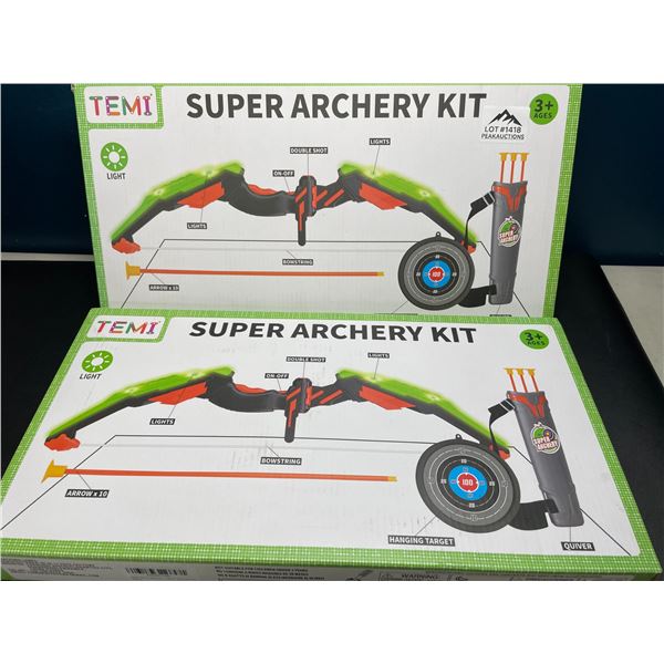 Lot of 2 Temi Super Archery Kits