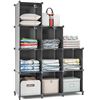 Image 1 : Lot of 1 Wolizom 9-Cube Storage Organizer - Brand New! (Black)