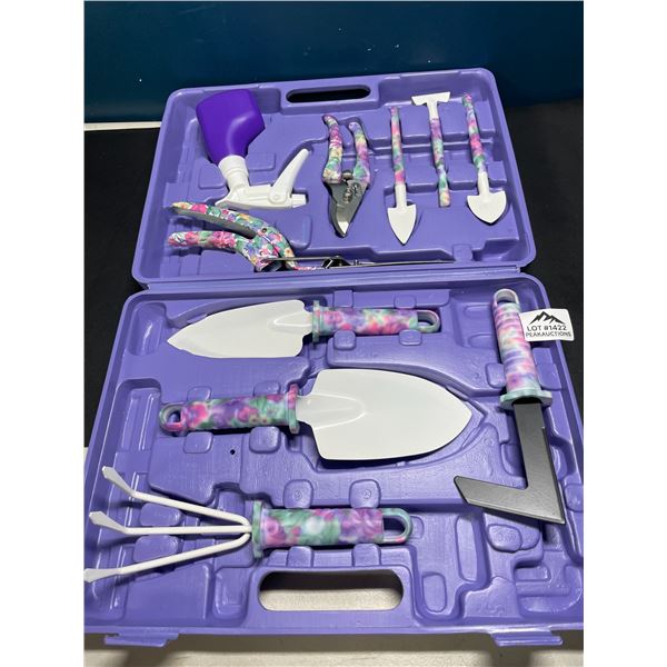 Lot of 1 Garden Tool Set w/ Hard Case