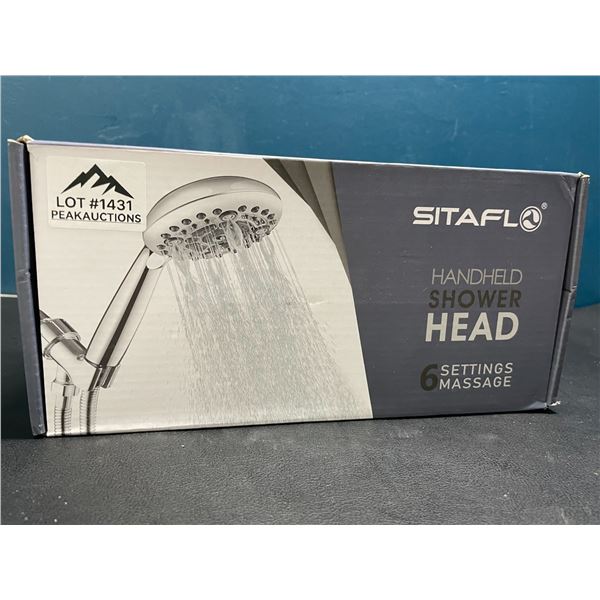 Lot of 1 Handheld Shower Head w/ 6 Spray Settings - Brand New