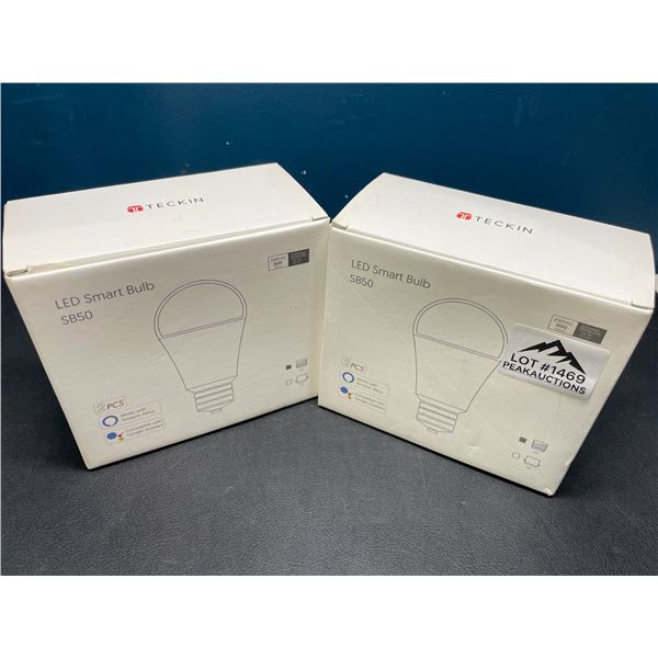 Lot of 2 Boxes of Teckin LED Smart Bulbs - 2 Per Box/4 Total