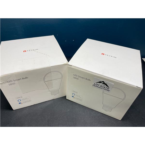 Lot of 2 Boxes of Teckin LED Smart Bulbs - 4 Per Box/8 Total