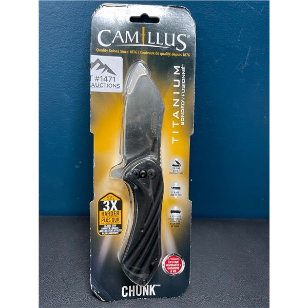 Lot of 1 Camillus Chunk 7.25" Titanium Bonded Folding Knife - Brand New