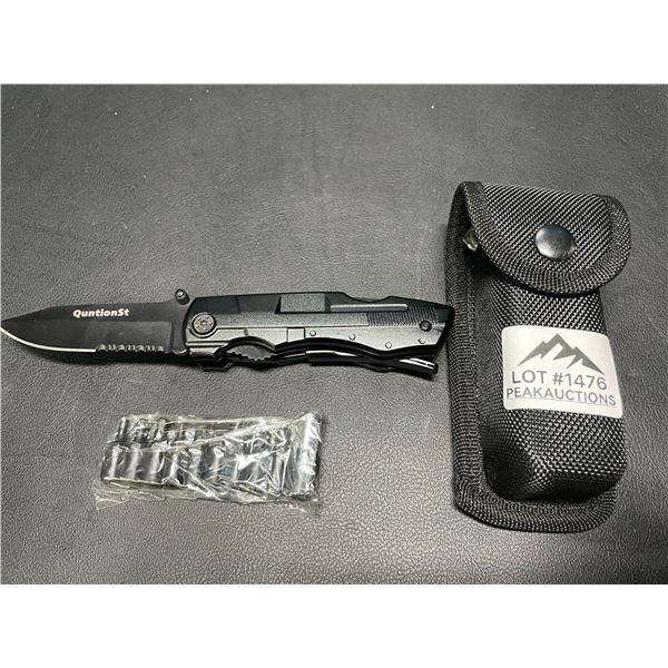 Lot of 1 Multifunctional Survival/Folding Knife