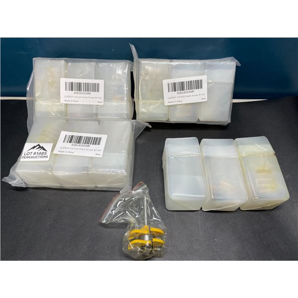 Lot of 4 Multi-Packs of Router Bits - 1/4inch Shank Router Bit Sets