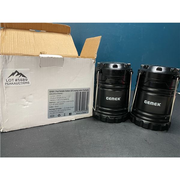 Lot of 2 Portable Outdoor LED Camping Lanterns