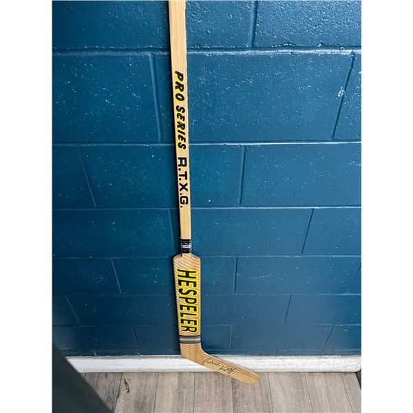 Lot of 1 ProSeries Hespler Hockey Stick - Autographed by Kirk McLean (#1 Vancouver Canucks)
