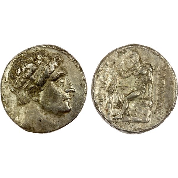 BACTRIA: Euthydemos I Theos Megas, ca. 230-195 BC, AR tetradrachm (15.86g), ca. 230-205 BC, VF
