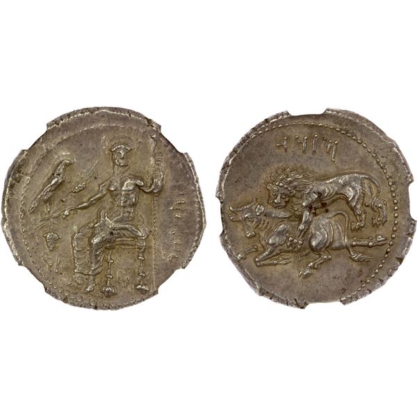CILICIA: Tarsos, Mazaios, satrap, 361-334 BC, AR stater (10.89g), NGC Choice AU