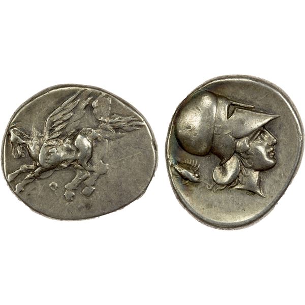CORINTHIA: Corinth, AR stater (8.49g), ca. 400-375 BC, Choice VF