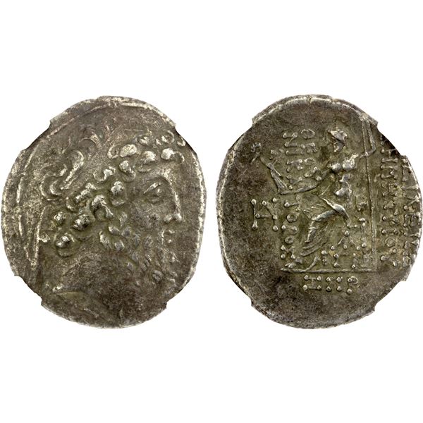 SELEUKID KINGDOM: Demetrios II, second reign, 129-125 BC, AR tetradrachm (15.02g), SE 187 (126/5 BC)