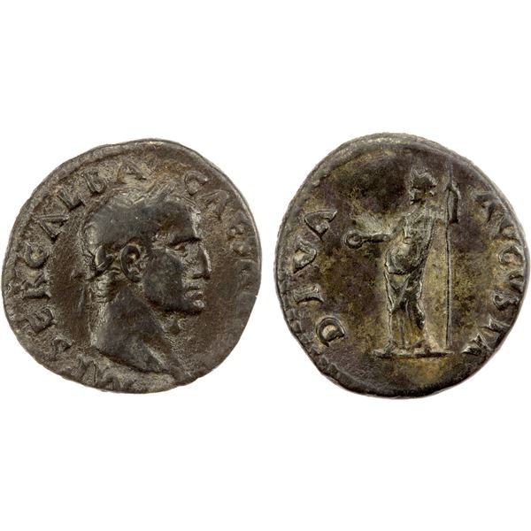 ROMAN EMPIRE: Galba, 68-69 AD, AR denarius (3.47g), Rome, VF