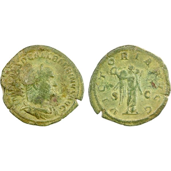 ROMAN EMPIRE: Balbinus, April-July 238, AE sestertius (21.88g), Rome, VF