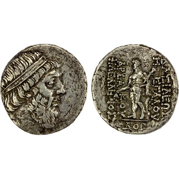 PARTHIAN KINGDOM: Mithradates I, c. 171-138 BC, AR tetradrachm (12.97g), SE174 (=139/138 BC), VF