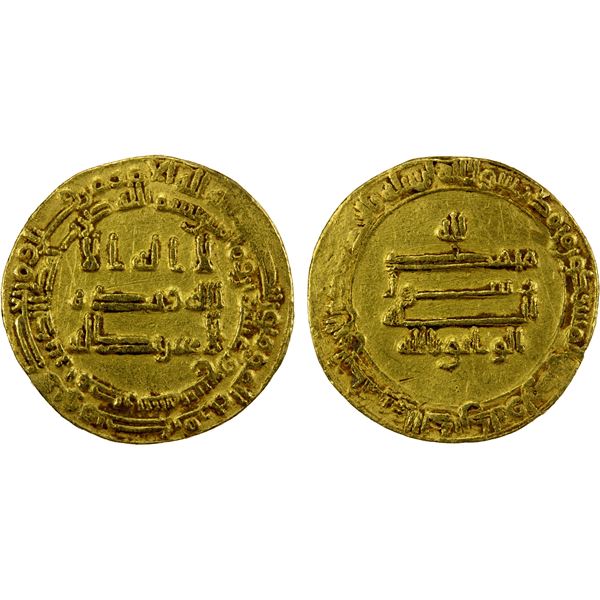 ABBASID: al Wathiq, 842-847, AV dinar (4.17g), Misr, AH227, VF