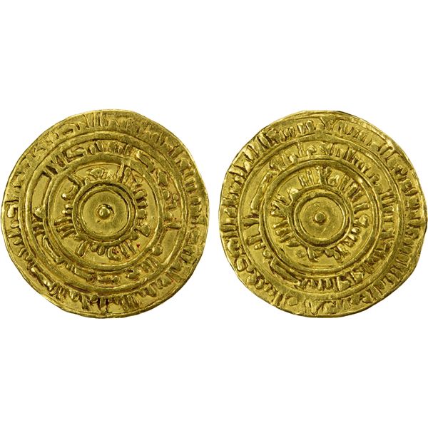 FATIMID: al-Mu'izz, 953-975, AV dinar (4.13g), Misr, AH361, VF