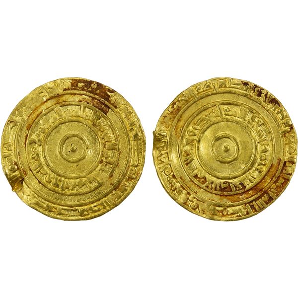 FATIMID: al-'Aziz, 975-996, AV dinar (4.18g), Misr, AH366, F-VF