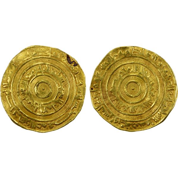 FATIMID: al-'Aziz, 975-996, AV dinar (3.90g), Misr, AH366, F-VF