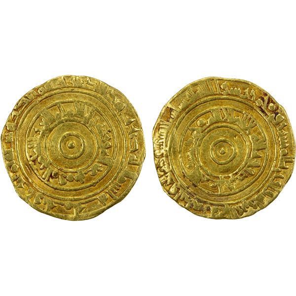 FATIMID: al-'Aziz, 975-996, AV dinar (4.03g), al-Mahdiya, AH380, F-VF