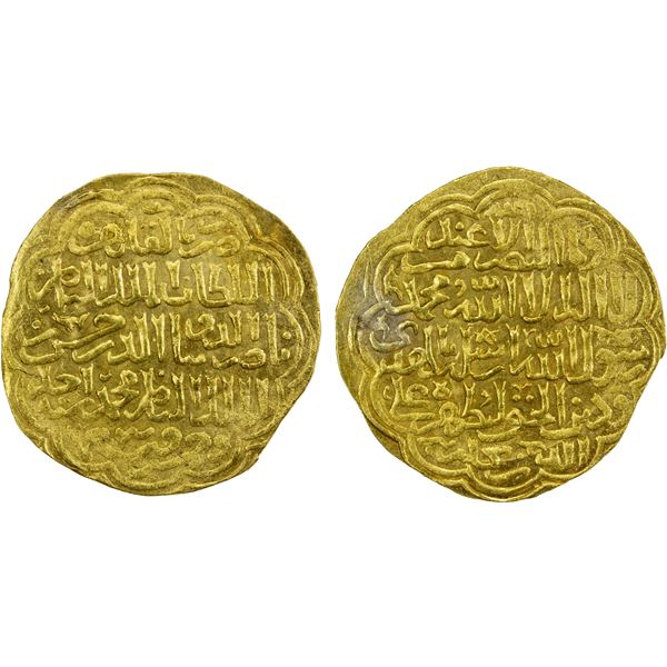 BAHRI MAMLUK: Hasan, 1st reign, 1347-1351, AV dinar (7.32g), al-Qahira, AH751, UNC