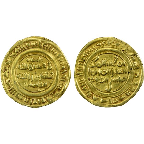 NAJJAHID: Jayyash, fl. 1073-1089, AV dinar (2.37g), Zabid, AH465 (frozen date), VF