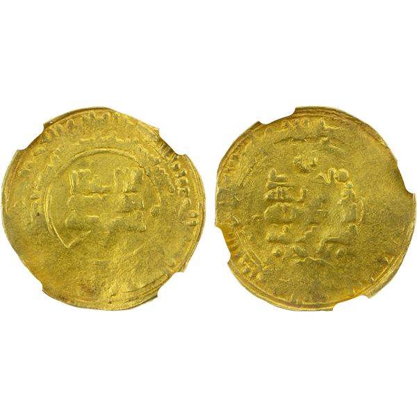 SAMANID: Nasr II, 914-943, AV dinar (3.35g) (Qumm), AH329, NGC MS61