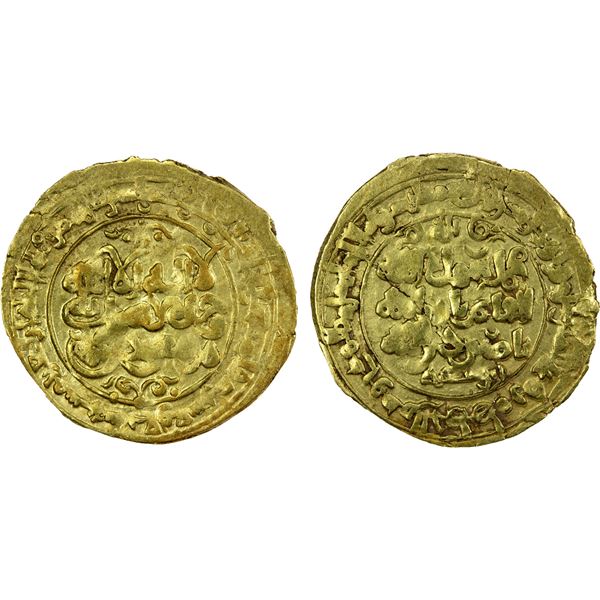 GHAZNAVID: Mas'ud I, 1030-1041, AV dinar (3.19g), Ghazna, AH427, VF-EF