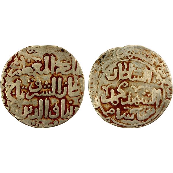 GHORID: Taj al -Din Yildiz, 1206-1215, pale AV dinar (4.02g), Ghazna, AH6xx, VF