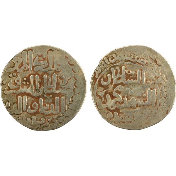 GHORID: Taj al -Din Yildiz, 1206-1215, debased AV dinar (4.08g) (Ghazna), AH6xx, VF
