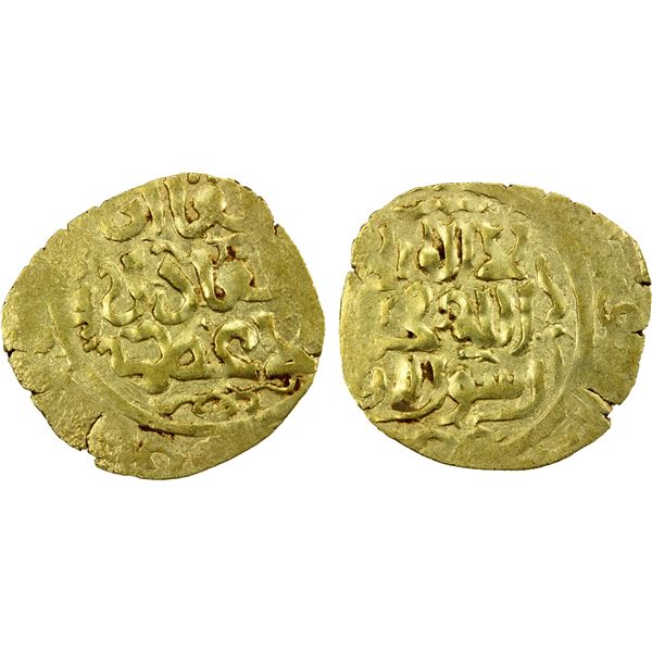 GREAT MONGOLS: Anonymous, ca. 1220s-1240s, AV dinar (2.34g), NM, ND, VF