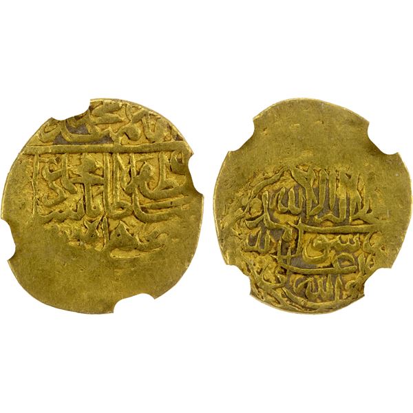 SAFAVID: Muhammad Khudabandah, 1578-1588, AV ½ mithqal (2.32g), Herat, AH986, NGC EF45
