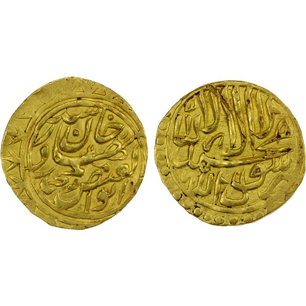 JANID: Abu'l-Fayz Khan, 1705-1747, AV tilla (4.65g), NM, ND, VF-EF