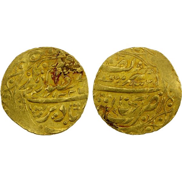 MANGHIT OF BUKHARA: 'Abd al-Ahad, 1886-1910, AV tilla (4.56g), Bukhara, AH1325//1325, VF-EF